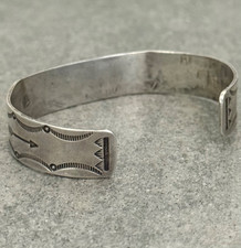 OLD FRED HARVEY ERA THUNDERBIRD Navajo Turquoise Sterling silver Bracelet 7 in - Additional view 8