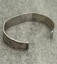 OLD FRED HARVEY ERA THUNDERBIRD Navajo Turquoise Sterling silver Bracelet 7 in - Additional view 10