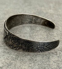 OLD FRED HARVEY ERA Navajo THUNDERBIRD Sterling silver Bracelet 6.9 in - Additional view 6