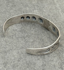 Vintage FRED HARVEY ERA Navajo DOG HORSE BIRDS Sterling Silver Bracelet 7 in - Additional view 7