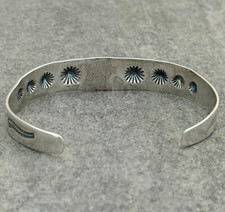 Vintage FRED HARVEY ERA Navajo DOG HORSE BIRDS Sterling Silver Bracelet 7 in - Additional view 8