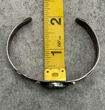 Old Vintage FRED HARVEY era Navajo Thunderbird Turquoise Silver Bracelet 7.25 in - Additional view 10