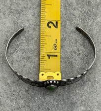 OLD FRED HARVEY ERA Navajo ARROWS Turquoise Scalloped Silver Bracelet 6.75 in - Additional view 11