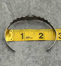 OLD FRED HARVEY ERA Navajo ARROWS Turquoise Scalloped Silver Bracelet 6.75 in - Additional view 10