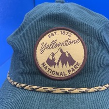 Yellowstone Hat Cap Strap Back Embroidered National Park USA Outdoors Mens Rope - Additional view 2