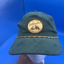 Yellowstone Hat Cap Strap Back Embroidered National Park USA Outdoors Mens Rope