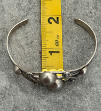 Vintage FRED HARVEY ERA Navajo DOME CONCHO Sterling Silver Bracelet 6.75 in - Additional view 11