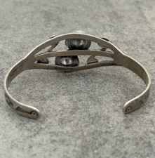 Vintage FRED HARVEY ERA Navajo DOME CONCHO Sterling Silver Bracelet 6.75 in - Additional view 7