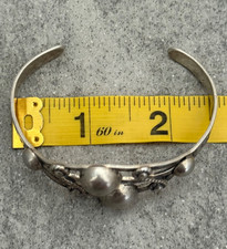 Vintage FRED HARVEY ERA Navajo DOME CONCHO Sterling Silver Bracelet 6.75 in - Additional view 10