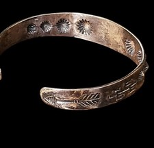 Fred Harvey Era Sterling Horse Corn Arrows Vintage Cuff Bracelet - Additional view 4