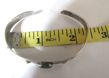 Vtg Fred Harvey Era Sterling Silver Turquoise Bracelet Native American Stamping - Additional view 8