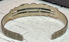 Navajo Fred Harvey Era Green Turquoise Snake Thunderbird Sterling Cuff Bracelet - Additional view 4