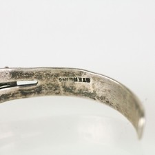 Vintage Fred Harvey Navajo Sterling Silver Turquoise Dog or Horse Bracelet - Additional view 3