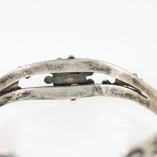 Vintage Fred Harvey Navajo Sterling Silver Turquoise Dog or Horse Bracelet - Additional view 4