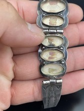 Fred Harvey Era Native American Sterling Silver 925 Hand Stamped Navajo Bracelet - Additional view 3