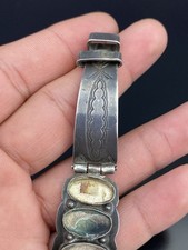 Fred Harvey Era Native American Sterling Silver 925 Hand Stamped Navajo Bracelet - Additional view 7
