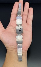 Fred Harvey Era Native American Sterling Silver 925 Hand Stamped Navajo Bracelet - Additional view 10