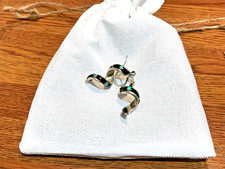 🔥Fred Harvey🔥 Southwest FIRE OPAL Onyx Sterling Silver Swirl Dangle Earrings