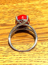 🔥Fred Harvey era Frederick Duffy FD Native Southwest 925 Silver Coral Ring 10 - Additional view 7