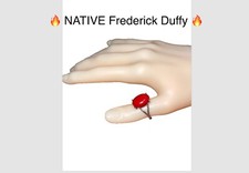 🔥Fred Harvey era Frederick Duffy FD Native Southwest 925 Silver Coral Ring 10