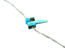 🔥VTG Fred Harvey Native American FERTILITY TURQUOISE PHALLUS Silver Necklace - Additional view 3