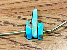 🔥VTG Fred Harvey Native American FERTILITY TURQUOISE PHALLUS Silver Necklace - Additional view 7