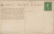 ATSF Clovis NM station Fred Harvey Phostint c1915 postally unused WB with stamp - Additional view 1