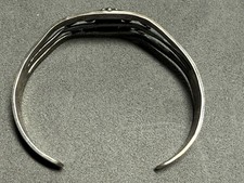 Fred Harvey Era Sterling Silver Turquoise Womens Old Pawn Cuff Bracelet - Additional view 6