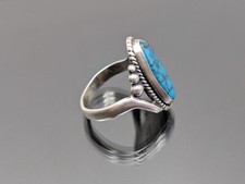 Rare Dainty Vtg Fred Harvey Era Bell Trading Post Sterling Silver Turquoise Ring - Additional view 16