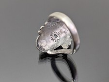 Rare Dainty Vtg Fred Harvey Era Bell Trading Post Sterling Silver Turquoise Ring - Additional view 18