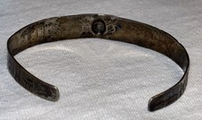 Vintage Fred Harvey Era Sterling Silver Green Turquoise Old Pawn Cuff Bracelet - Additional view 4