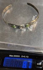 Vintage Fred Harvey Era Sterling Silver Green Turquoise Old Pawn Cuff Bracelet - Additional view 10