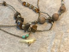 🔥Southwest 1930s Fred Harvey Heishi Fetish 925 Silver Turquoise Necklaces - Additional view 6
