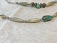 🔥Southwest 1930s Fred Harvey Heishi Fetish 925 Silver Turquoise Necklaces - Additional view 7