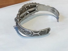 🔥Native American 1900’s Fred Harvey Sterling Silver Thunderbird Bracelet Arrow - Additional view 11