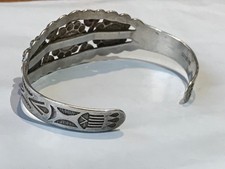 🔥Native American 1900’s Fred Harvey Sterling Silver Thunderbird Bracelet Arrow - Additional view 18
