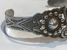 🔥Native American 1900’s Fred Harvey Sterling Silver Thunderbird Bracelet Arrow - Additional view 7