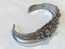 🔥Native American 1900’s Fred Harvey Sterling Silver Thunderbird Bracelet Arrow - Additional view 8