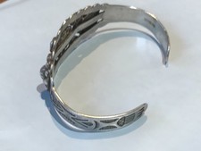 🔥Native American 1900’s Fred Harvey Sterling Silver Thunderbird Bracelet Arrow - Additional view 9