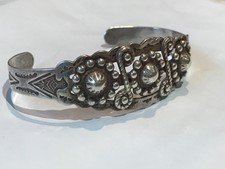 🔥Native American 1900’s Fred Harvey Sterling Silver Thunderbird Bracelet Arrow - Additional view 10