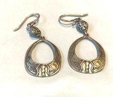 š„Native American 1950s Fred Harvey Sterling Silver Earrings Cedric Navenma Hopi - Additional view 5