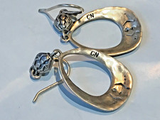 š„Native American 1950s Fred Harvey Sterling Silver Earrings Cedric Navenma Hopi - Additional view 6