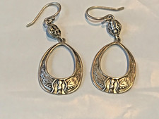 š„Native American 1950s Fred Harvey Sterling Silver Earrings Cedric Navenma Hopi - Additional view 8