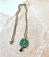 🔥Native American 1900s Fred Harvey 900 Silver Squash Blossom petit needlepoint - Additional view 5