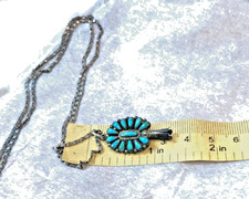 🔥Native American 1900s Fred Harvey 900 Silver Squash Blossom petit needlepoint - Additional view 9