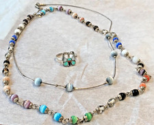 🔥lot Native American 1930s Fred Harvey Zuni 925 Silver Turquoise Necklaces Ring - Additional view 18