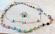 🔥lot Native American 1930s Fred Harvey Zuni 925 Silver Turquoise Necklaces Ring