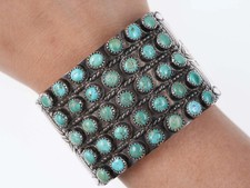 6.37" Vintage Fred Harvey Native American Sterling silver Cuff Bracelet