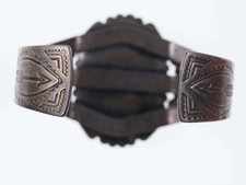 Maisels Fred Harvey Era Native American Sterling/Turquoise Cuff Bracelet i - Additional view 4