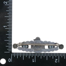 1950's Fred Harvey sterling Navajo curio thunderbird pin spiderweb turquoise - Additional view 3